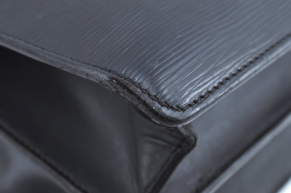 Auth Louis Vuitton Epi Serviette Ambassadeur Black Briefcase M54412 LV K6005