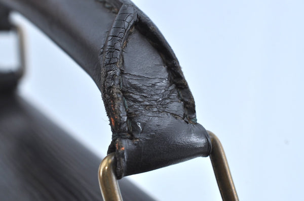 Auth Louis Vuitton Epi Serviette Ambassadeur Black Briefcase M54412 LV K6005