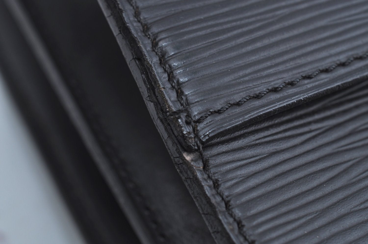 Auth Louis Vuitton Epi Serviette Ambassadeur Black Briefcase M54412 LV K6005