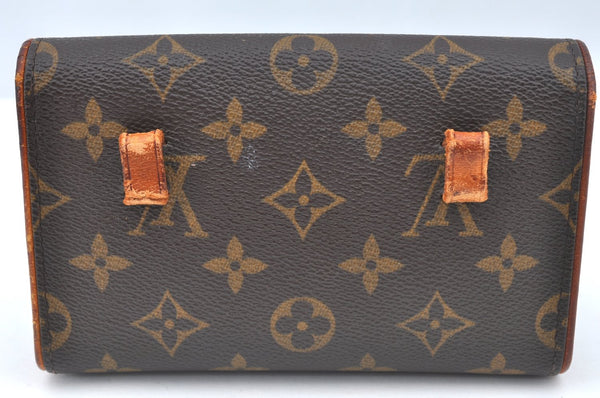 Authentic Louis Vuitton Monogram Pochette Florentine Pouch Waist Bag Junk K6009