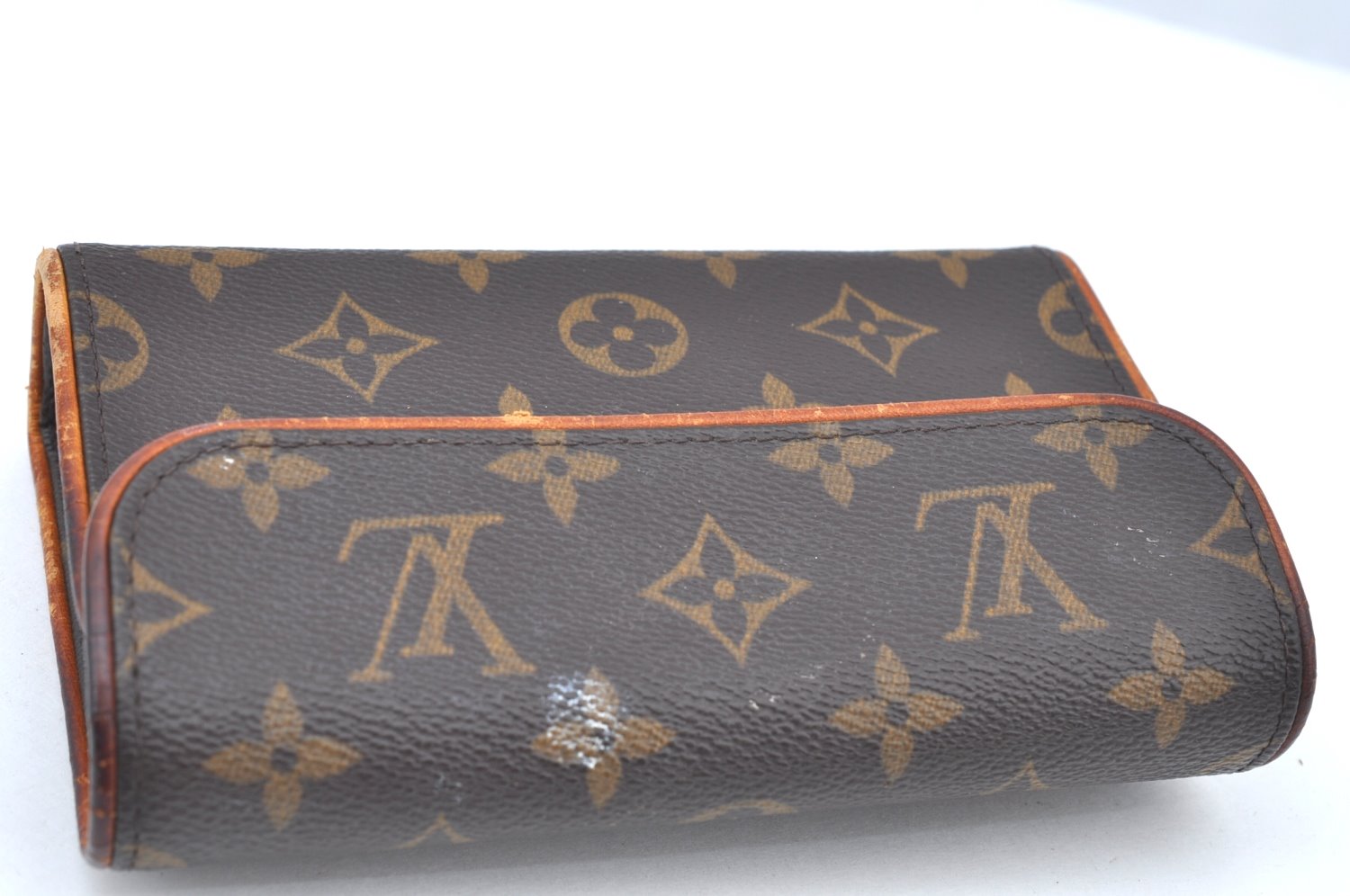 Authentic Louis Vuitton Monogram Pochette Florentine Pouch Waist Bag Junk K6009