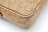 Authentic CELINE C Macadam Carriage Clutch Hand Bag PVC Leather Beige K6010