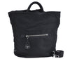 Authentic PRADA Nylon Tessuto Leather Tote Hand Bag Black K6012