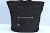 Authentic PRADA Nylon Tessuto Leather Tote Hand Bag Black K6012