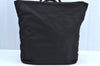 Authentic PRADA Nylon Tessuto Leather Tote Hand Bag Black K6012