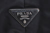 Authentic PRADA Nylon Tessuto Leather Tote Hand Bag Black K6012