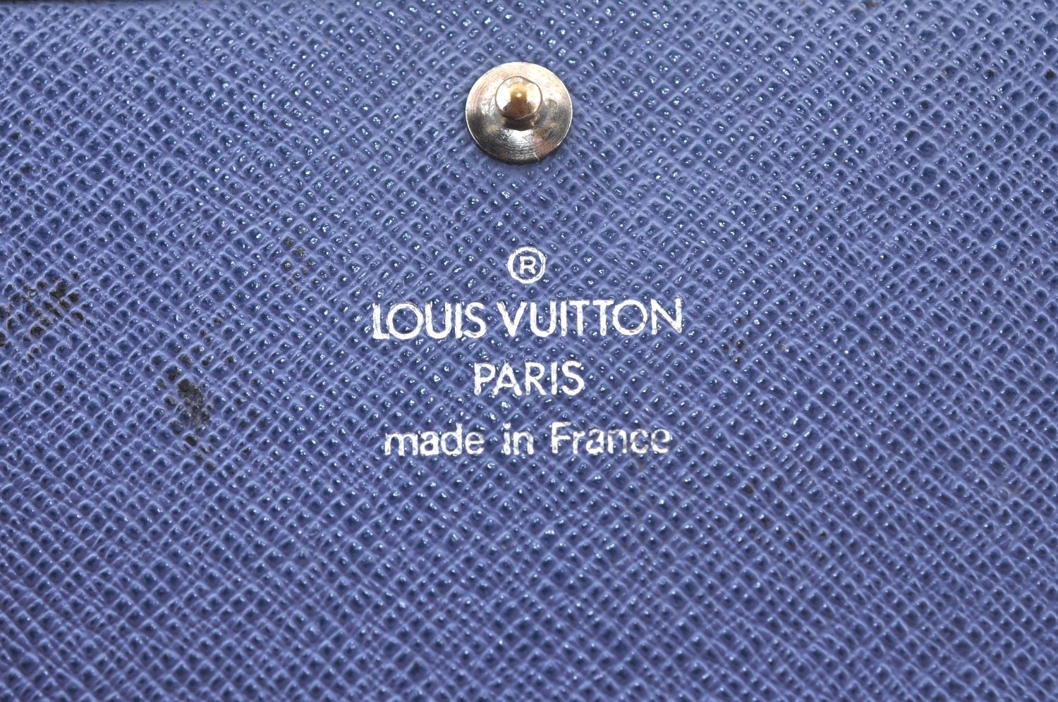 Auth Louis Vuitton Epi Porte Monnaie Billets Tresor Wallet Blue M63505 LV K6013