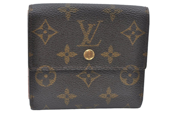 Authentic Louis Vuitton Monogram M61652 Porte Monnaie Billet Carte Credit K6015