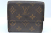 Authentic Louis Vuitton Monogram M61652 Porte Monnaie Billet Carte Credit K6015