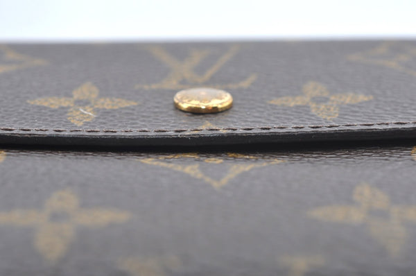 Authentic Louis Vuitton Monogram M61652 Porte Monnaie Billet Carte Credit K6015