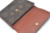 Authentic Louis Vuitton Monogram M61652 Porte Monnaie Billet Carte Credit K6015