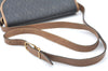 Authentic Christian Dior Honeycomb Shoulder Cross Bag PVC Leather Brown K6019