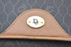 Authentic Christian Dior Honeycomb Shoulder Cross Bag PVC Leather Brown K6019