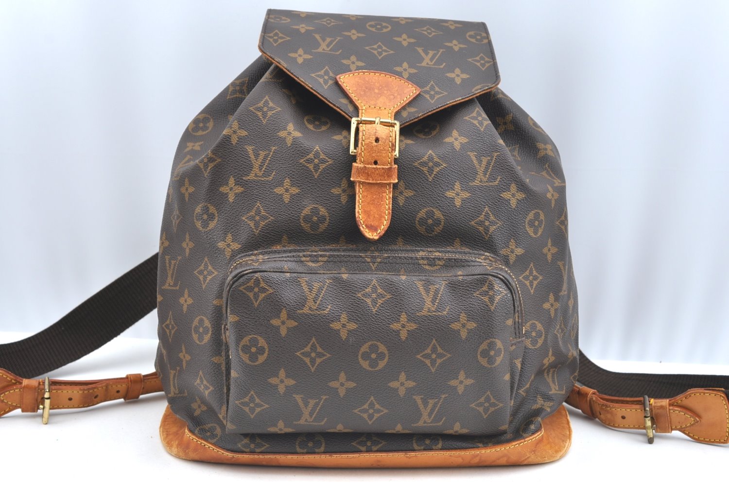Authentic Louis Vuitton Monogram Montsouris GM Backpack M51135 LV K6020