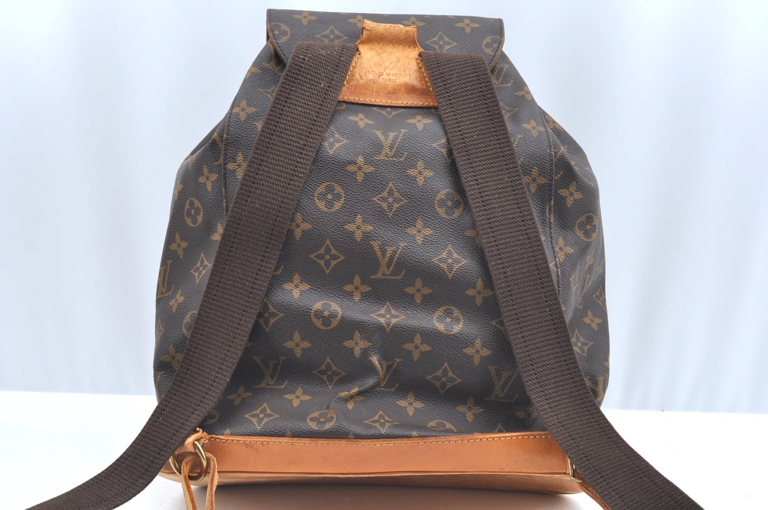 Authentic Louis Vuitton Monogram Montsouris GM Backpack M51135 LV K6020