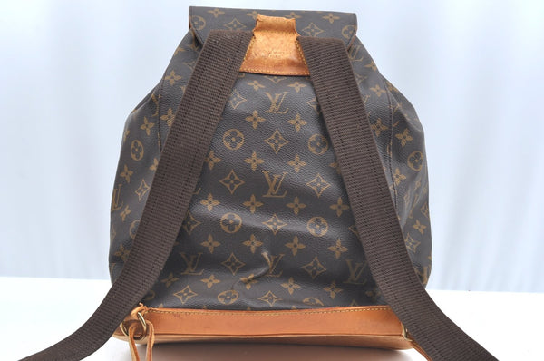 Authentic Louis Vuitton Monogram Montsouris GM Backpack M51135 LV K6020