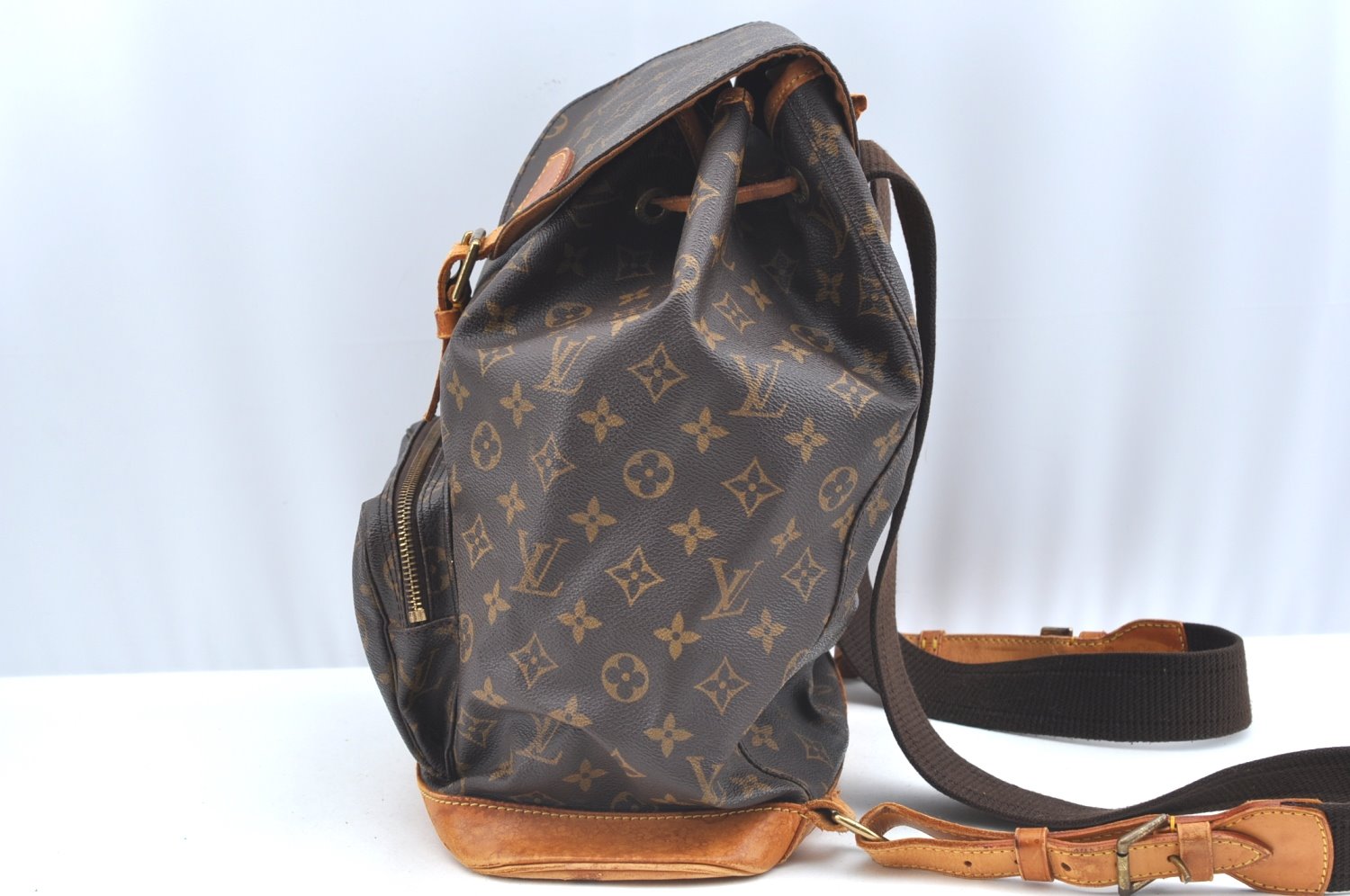 Authentic Louis Vuitton Monogram Montsouris GM Backpack M51135 LV K6020