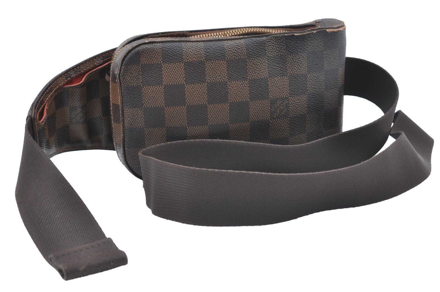 Authentic Louis Vuitton Damier Geronimos Waist Body Bag N51994 LV Junk K6031