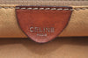 Authentic CELINE Macadam Blason Clutch Hand Bag Purse PVC Leather Brown K6034