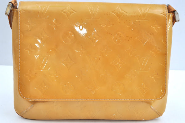 Auth Louis Vuitton Vernis Thompson Street Shoulder Bag Yellow M91008 Junk K6036