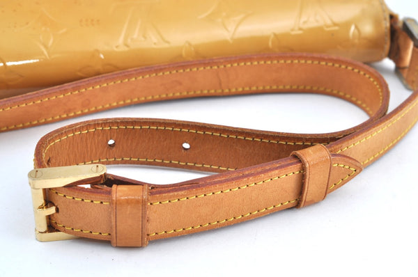 Auth Louis Vuitton Vernis Thompson Street Shoulder Bag Yellow M91008 Junk K6036