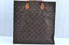 Authentic Louis Vuitton Monogram Sac Plat Hand Tote Bag M51140 LV K6040