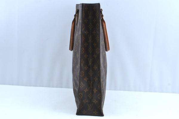 Authentic Louis Vuitton Monogram Sac Plat Hand Tote Bag M51140 LV K6040