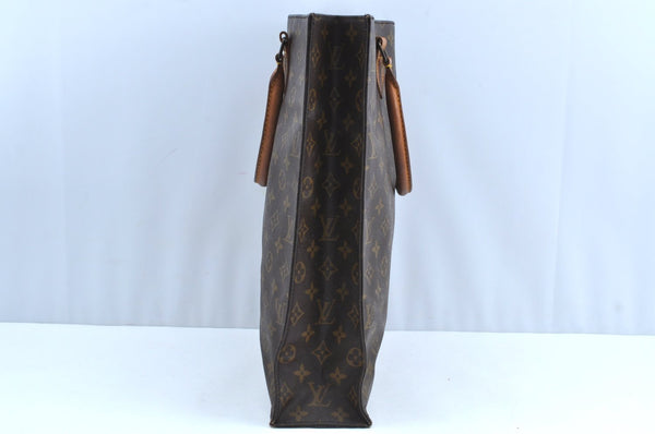 Authentic Louis Vuitton Monogram Sac Plat Hand Tote Bag M51140 LV K6040