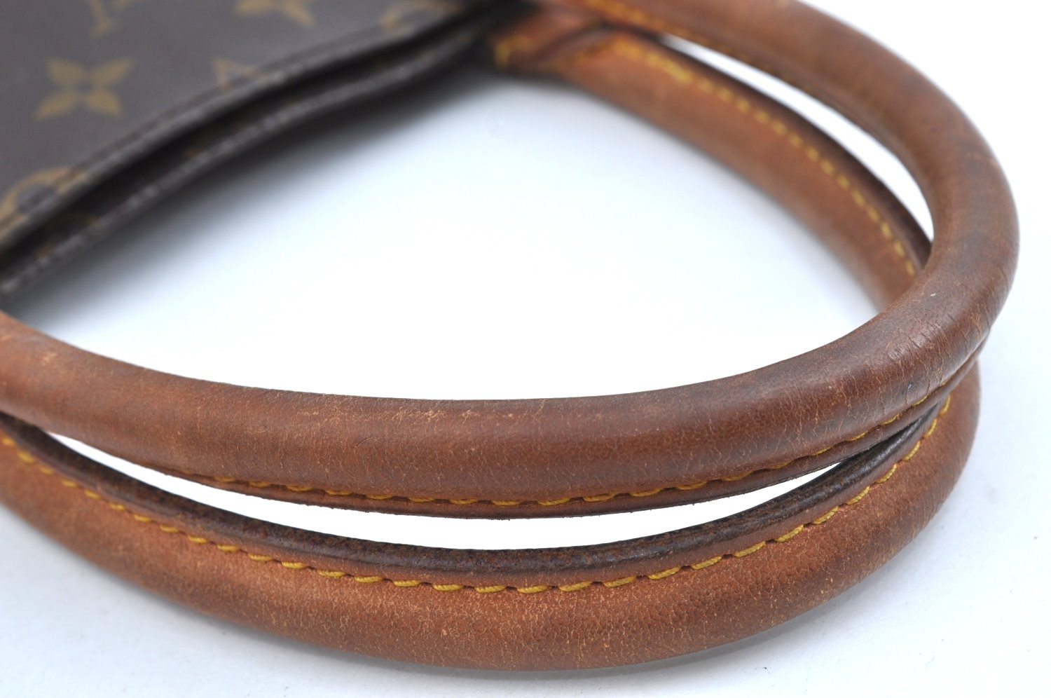 Authentic Louis Vuitton Monogram Sac Plat Hand Tote Bag M51140 LV K6040