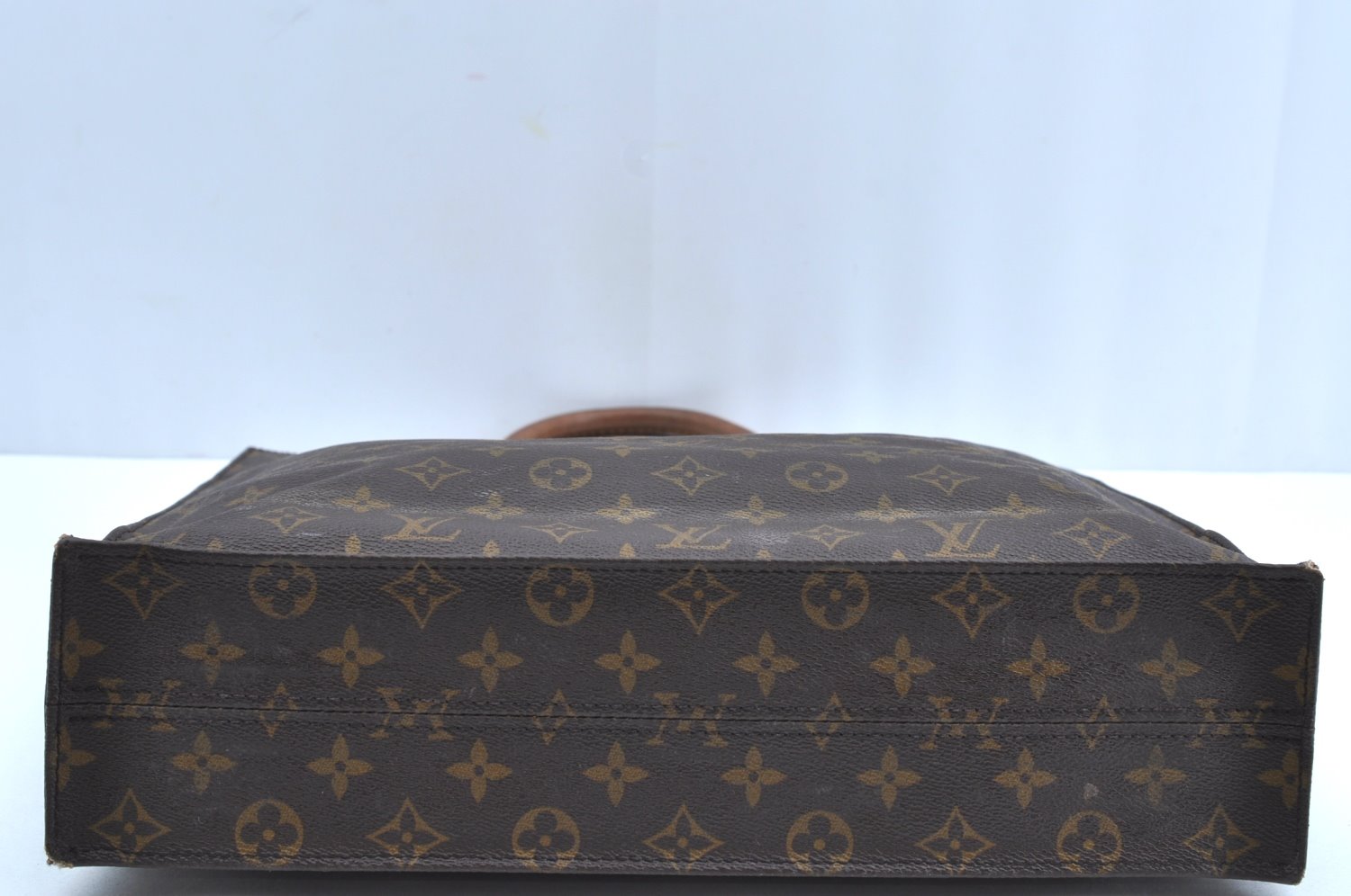 Authentic Louis Vuitton Monogram Sac Plat Hand Tote Bag M51140 LV K6040