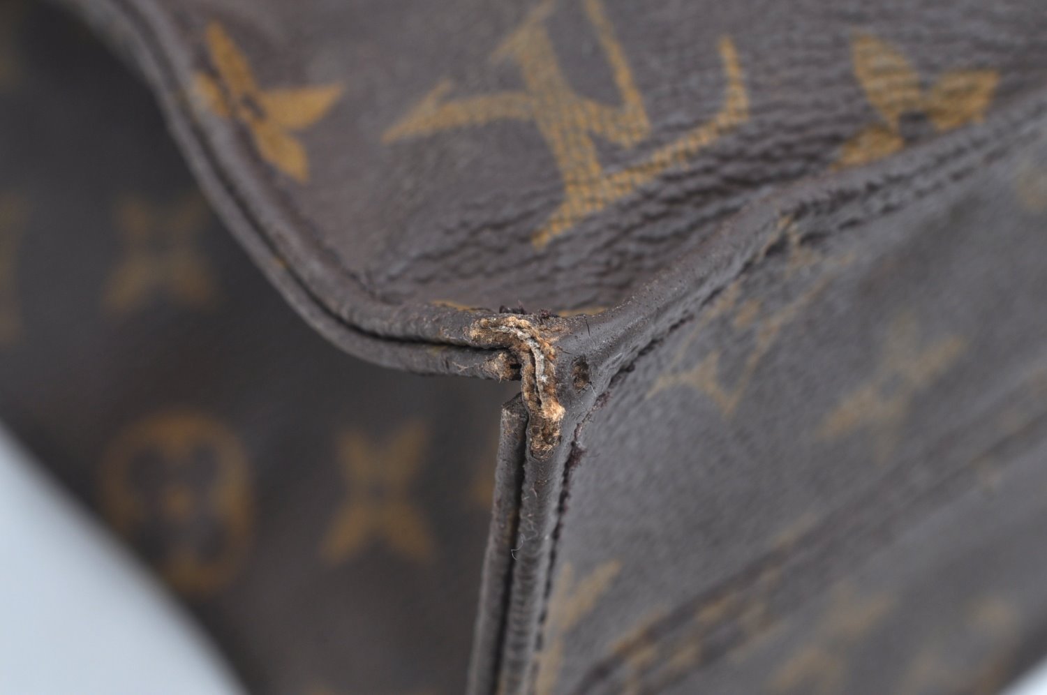 Authentic Louis Vuitton Monogram Sac Plat Hand Tote Bag M51140 LV K6040