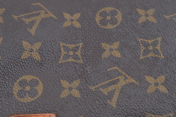 Authentic Louis Vuitton Monogram Sac Plat Hand Tote Bag M51140 LV K6040