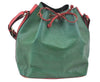 Authentic Louis Vuitton Epi Petit Noe Bi-color Green x Red Drawstring Bag K6043