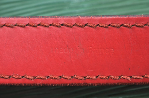 Authentic Louis Vuitton Epi Petit Noe Bi-color Green x Red Drawstring Bag K6043