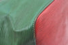 Authentic Louis Vuitton Epi Petit Noe Bi-color Green x Red Drawstring Bag K6043