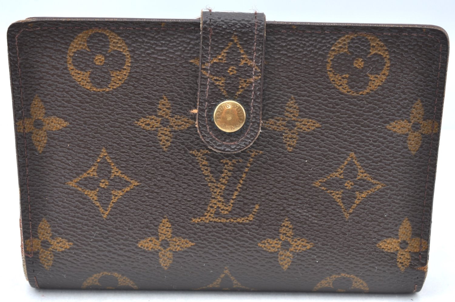 Auth Louis Vuitton Monogram Porte Monnaie Billets Viennois M61663 Wallet K6049