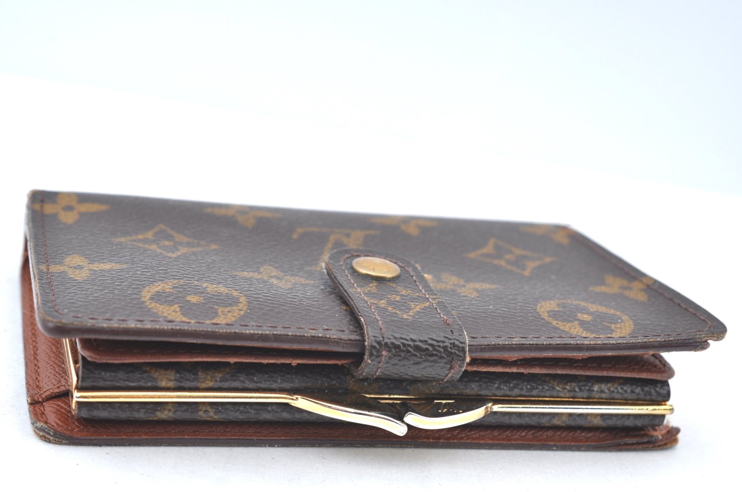 Auth Louis Vuitton Monogram Porte Monnaie Billets Viennois M61663 Wallet K6049