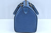 Authentic Louis Vuitton Epi Speedy 25 Hand Boston Bag Blue M43015 LV K6053