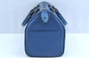 Authentic Louis Vuitton Epi Speedy 25 Hand Boston Bag Blue M43015 LV K6053