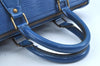 Authentic Louis Vuitton Epi Speedy 25 Hand Boston Bag Blue M43015 LV K6053