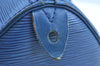 Authentic Louis Vuitton Epi Speedy 25 Hand Boston Bag Blue M43015 LV K6053
