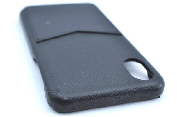 Authentic Louis Vuitton Taiga Bumper X Xs iPhone Case Black M30223 LV K6054