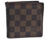 Auth Louis Vuitton Damier Porte Billet Carte Credit Monnaie N61665 Wallet K6057