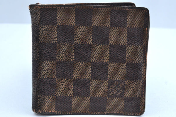 Auth Louis Vuitton Damier Porte Billet Carte Credit Monnaie N61665 Wallet K6057