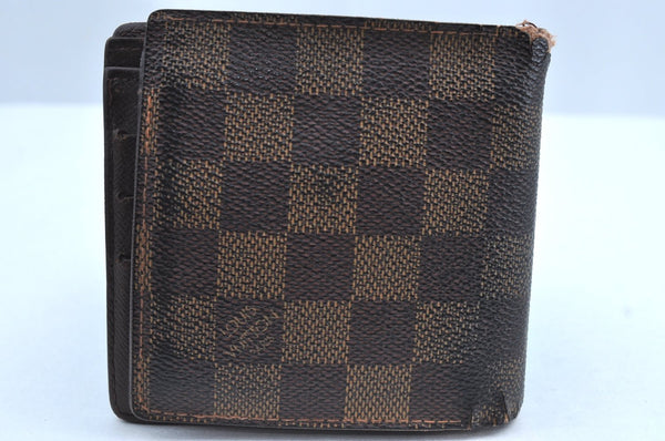 Auth Louis Vuitton Damier Porte Billet Carte Credit Monnaie N61665 Wallet K6057