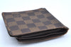 Auth Louis Vuitton Damier Porte Billet Carte Credit Monnaie N61665 Wallet K6057