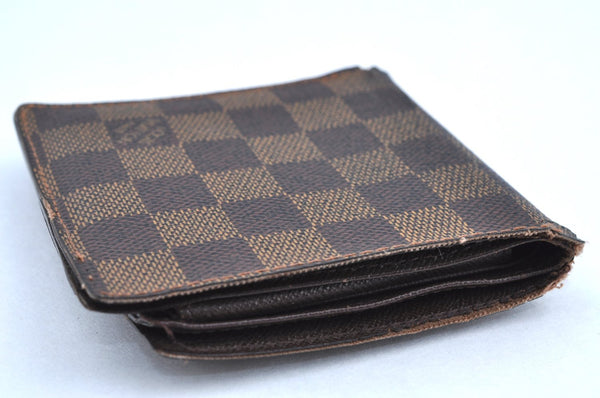 Auth Louis Vuitton Damier Porte Billet Carte Credit Monnaie N61665 Wallet K6057