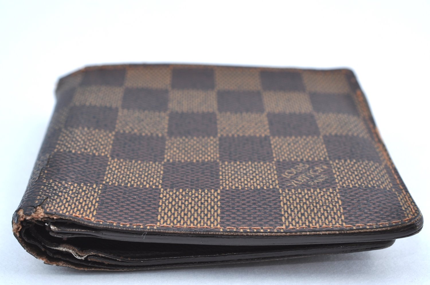 Auth Louis Vuitton Damier Porte Billet Carte Credit Monnaie N61665 Wallet K6057