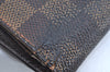 Auth Louis Vuitton Damier Porte Billet Carte Credit Monnaie N61665 Wallet K6057