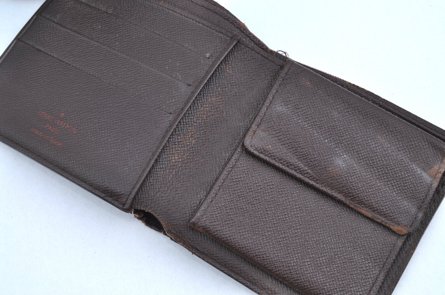 Auth Louis Vuitton Damier Porte Billet Carte Credit Monnaie N61665 Wallet K6057